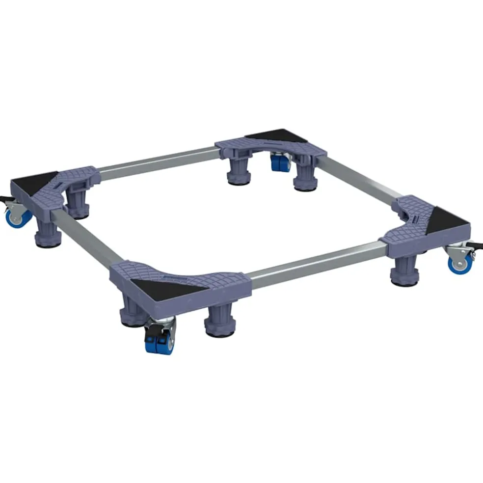 vidaXL Wasmachinebasis Grijs 66 x 66 x 12 cm Roestvrij staal