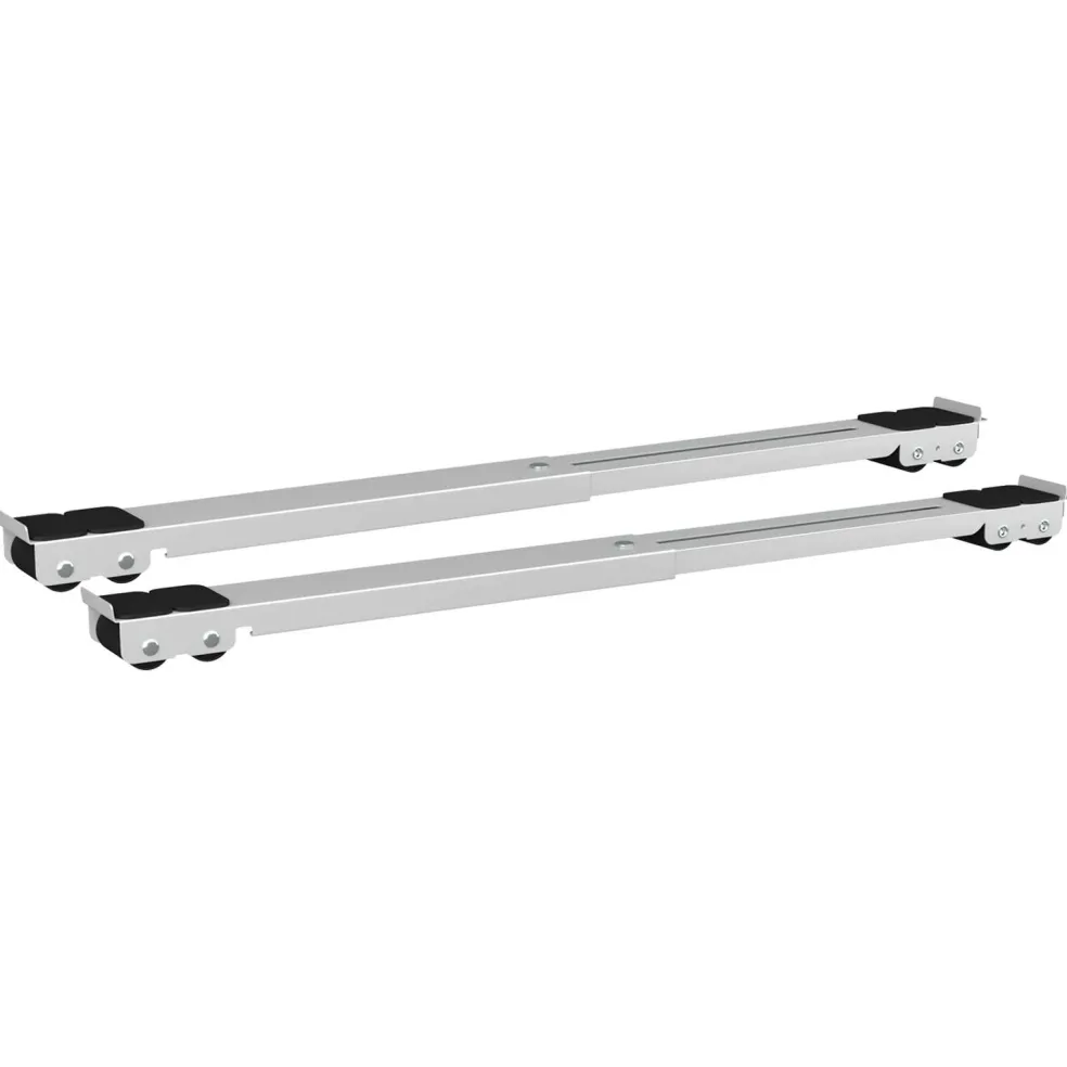 vidaXL Wasmachinebasis 2 st Zilver 72 x 5 x 4,5 cm Roestvrij staal
