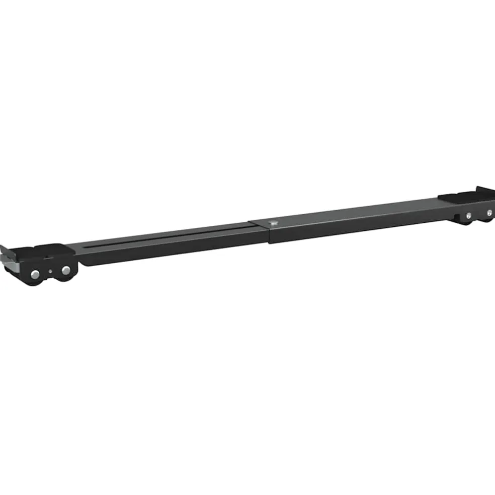 vidaXL Wasmachinebasis 2 st Zwart 72 x 5 x 4,5 cm Roestvrij staal