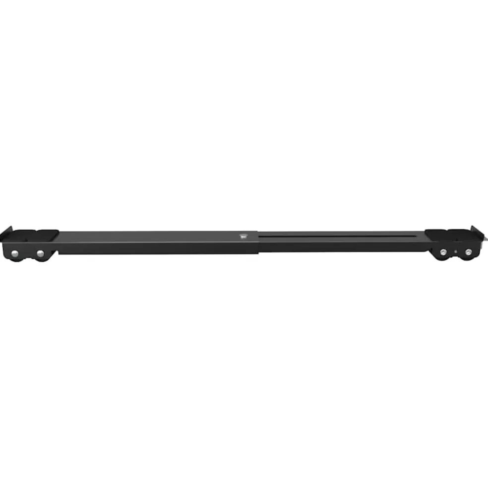 vidaXL Wasmachinebasis 2 st Zwart 72 x 5 x 4,5 cm Roestvrij staal
