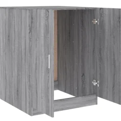 vidaXL Wasmachinekast bewekrt hout grijs sonoma eikenkleurig