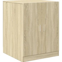 vidaXL Wasmachinekasten 2 st bewerkt hout sonoma eikenkleurig