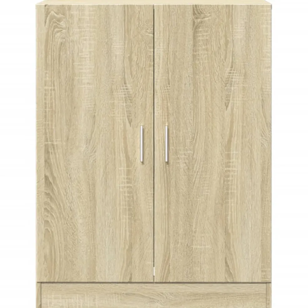 vidaXL Wasmachinekasten 2 st bewerkt hout sonoma eikenkleurig