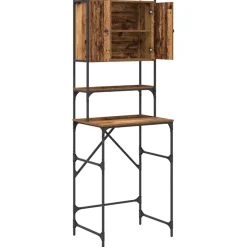 vidaXL Wasmachinekast Oud hout 68 x 48,5 x 194 cm Bewerkt hout