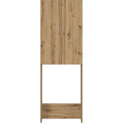 vidaXL Wasmachinekast 64x25,5x190 cm artisanaal eikenkleur
