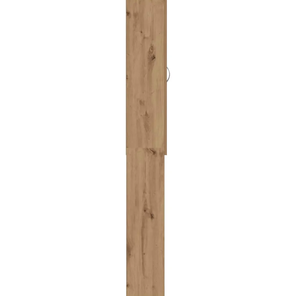 vidaXL Wasmachinekast 64x25,5x190 cm artisanaal eikenkleur