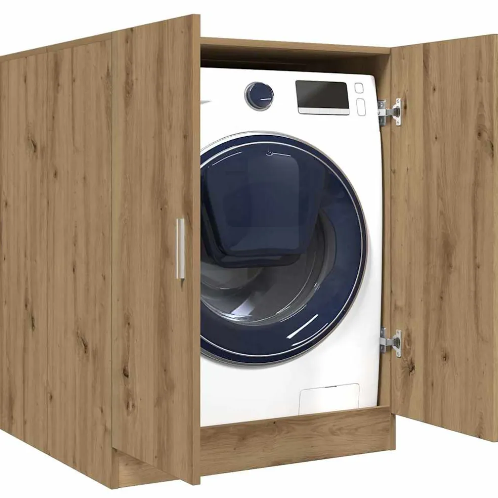 vidaXL Wasmachinekast 70,5x71,5x91,5 cm artisanaal eikenkleurig