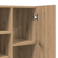 vidaXL Wasmachinekast 64x25,5x190 cm artisanaal eikenkleur