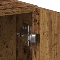 vidaXL Wasmachinekast 64x24x190 cm bewerkt hout oud houtkleurig