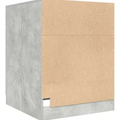 vidaXL Wasmachinekast 70,5x71,5x91,5 cm betongrijs