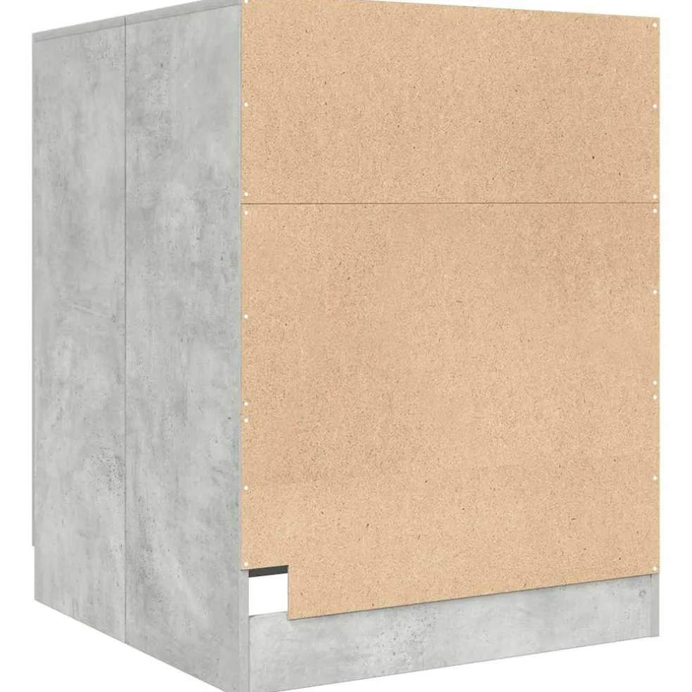 vidaXL Wasmachinekast 70,5x71,5x91,5 cm betongrijs