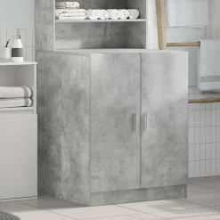 vidaXL Wasmachinekast 70,5x71,5x91,5 cm betongrijs
