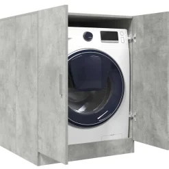 vidaXL Wasmachinekast 70,5x71,5x91,5 cm betongrijs