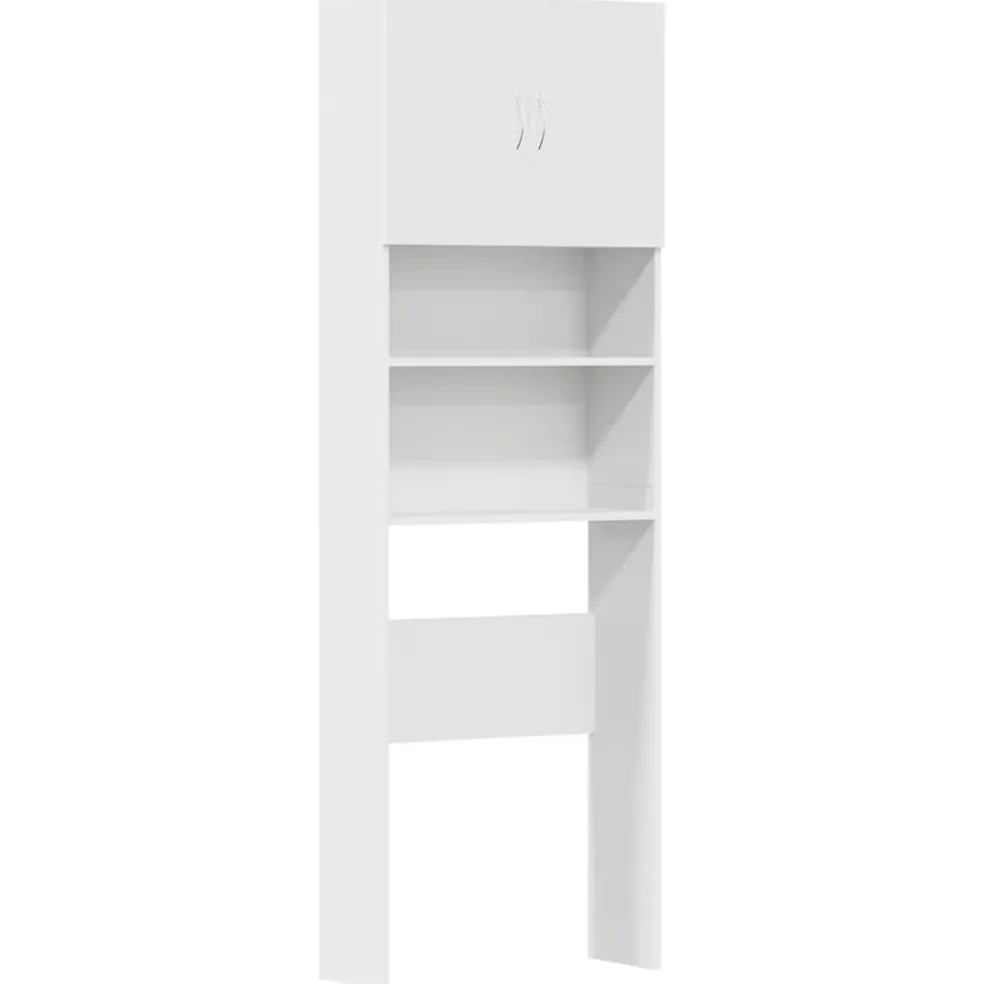 vidaXL Wasmachinekast 64x24x190 cm bewerkt hout wit