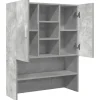 vidaXL Wasmachinekast 70,5x25,5x90 cm betongrijs