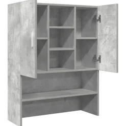 vidaXL Wasmachinekast 70,5x25,5x90 cm betongrijs