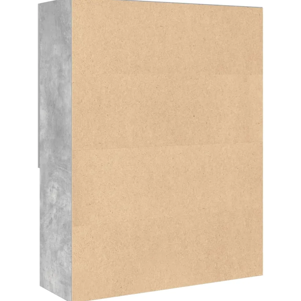 vidaXL Wasmachinekast 70,5x25,5x90 cm betongrijs