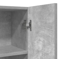 vidaXL Wasmachinekast 70,5x25,5x90 cm betongrijs