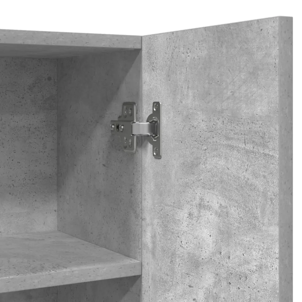 vidaXL Wasmachinekast 70,5x25,5x90 cm betongrijs