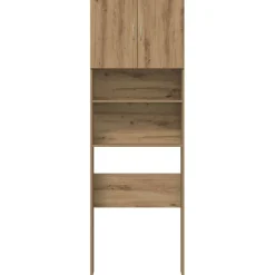 vidaXL Wasmachinekast 64x24x190 cm bewerkt hout artisanaal eikenkleur