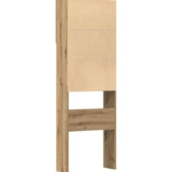 vidaXL Wasmachinekast 64x24x190 cm bewerkt hout artisanaal eikenkleur