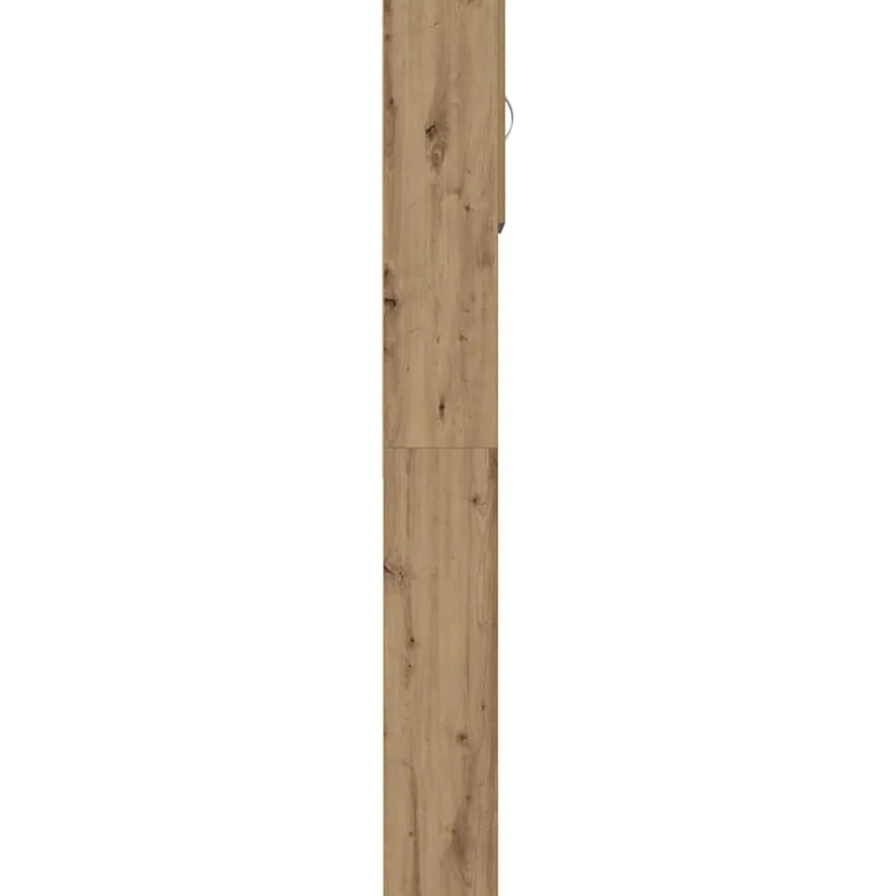 vidaXL Wasmachinekast 64x24x190 cm bewerkt hout artisanaal eikenkleur