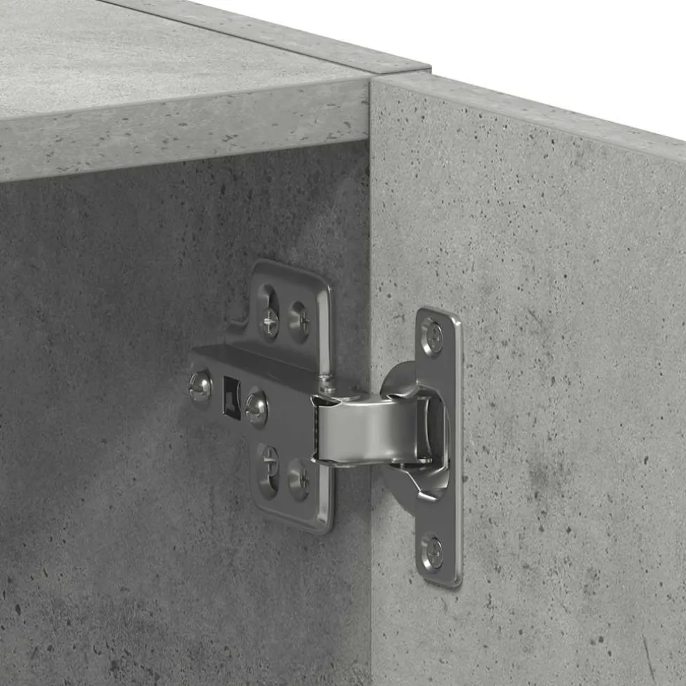 vidaXL Wasmachinekast 64x24x190 cm bewerkt hout betongrijs