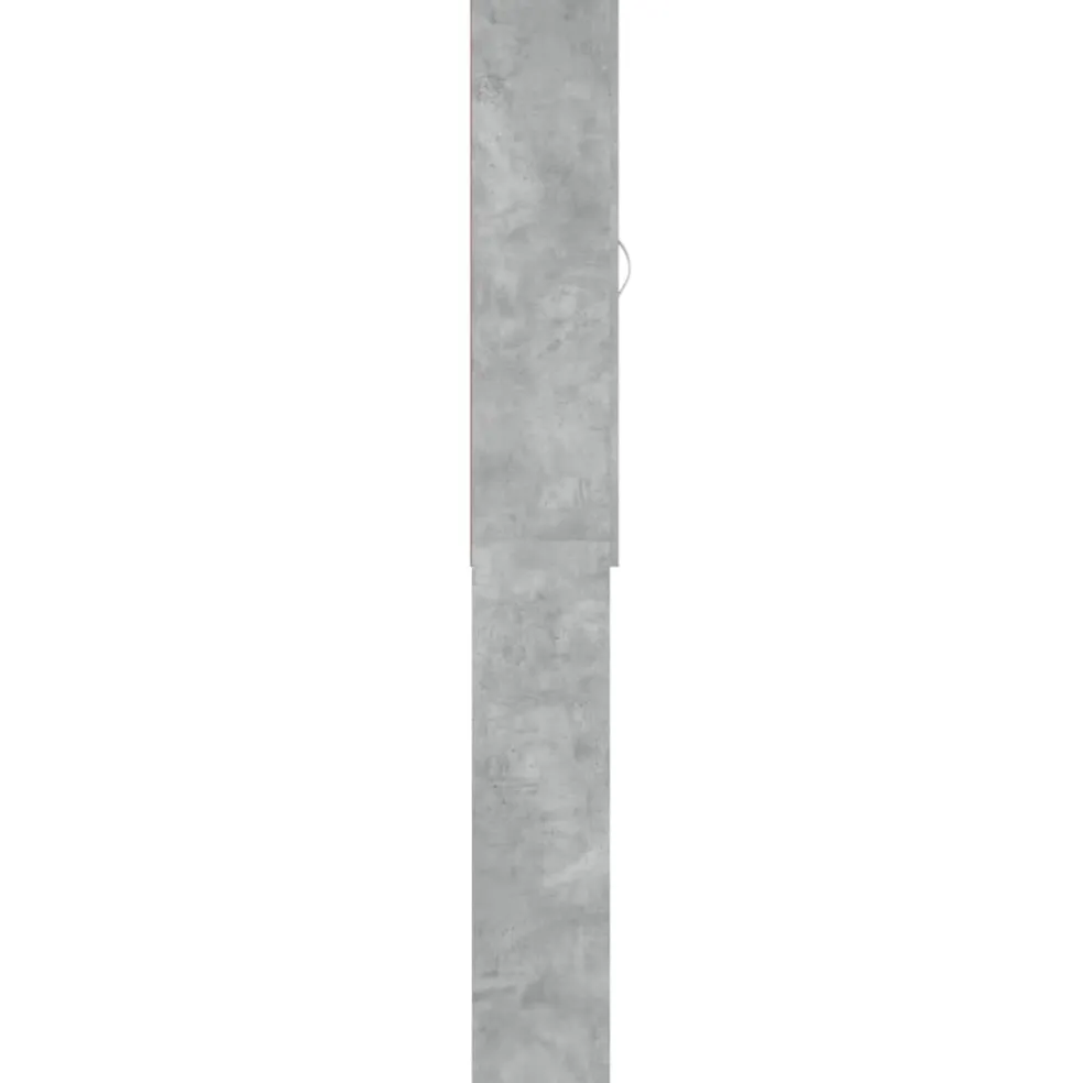 vidaXL Wasmachinekast 64x25,5x190 cm betongrijs