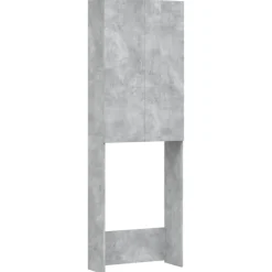 vidaXL Wasmachinekast 64x25,5x190 cm betongrijs