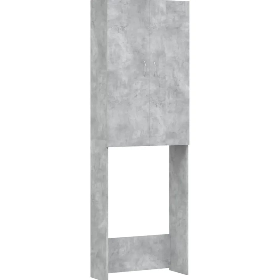 vidaXL Wasmachinekast 64x25,5x190 cm betongrijs