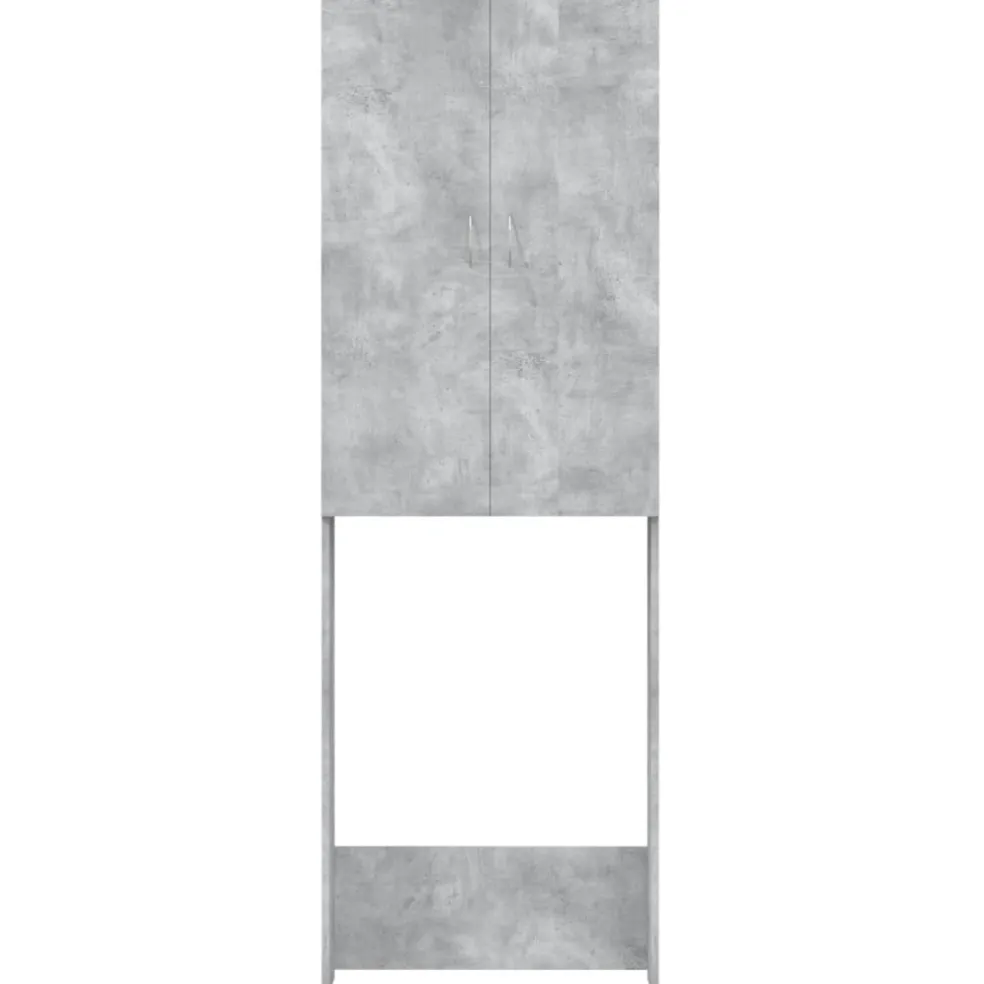 vidaXL Wasmachinekast 64x25,5x190 cm betongrijs