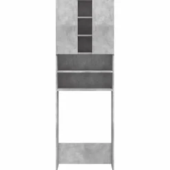 vidaXL Wasmachinekast 64x25,5x190 cm betongrijs