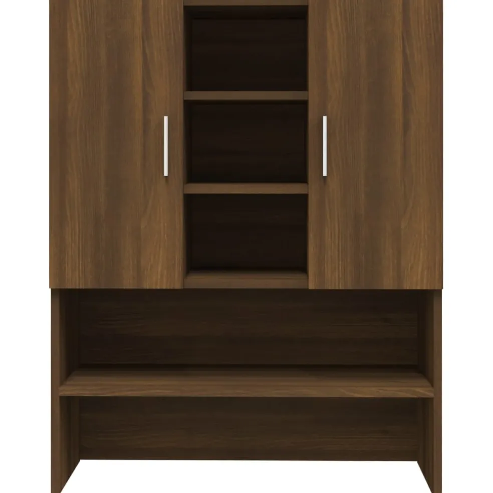 vidaXL Wasmachinekast 70,5x25,5x90 cm bruin eikenkleur