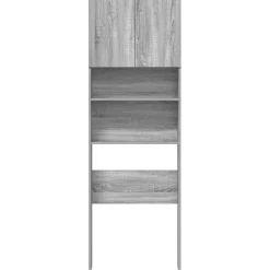 vidaXL Wasmachinekast 64x24x190 cm betongrijs