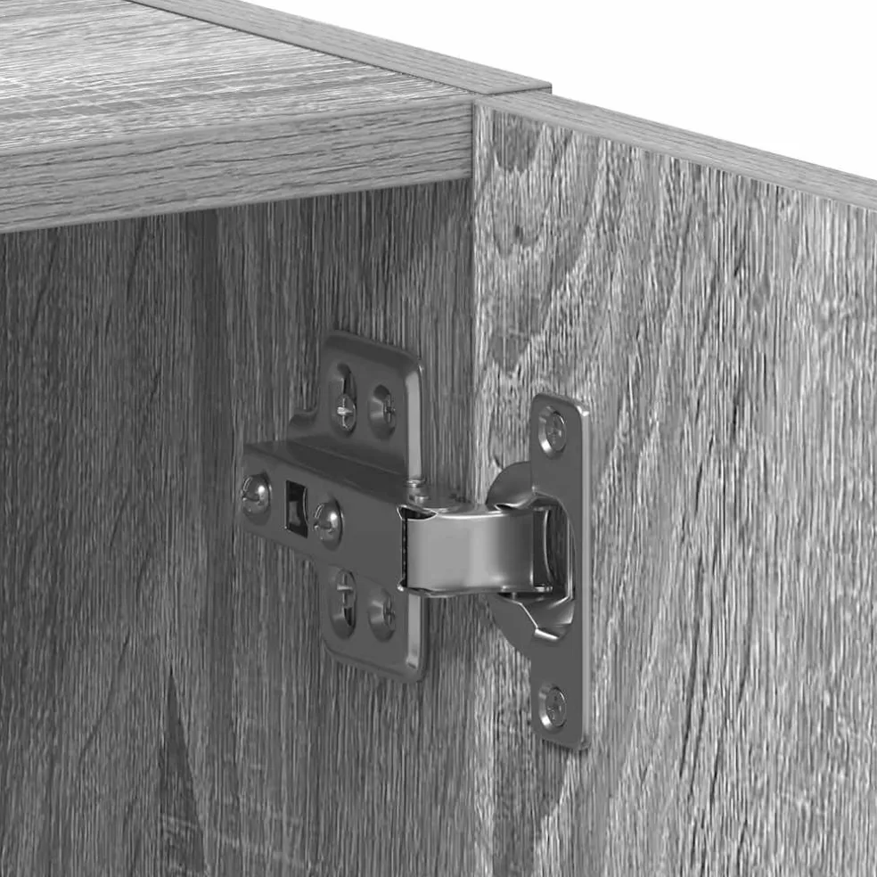 vidaXL Wasmachinekast 64x24x190 cm betongrijs