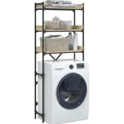 vidaXL Wasmachinekast 67x25x163 cm bewerkt hout sonoma eikenkleurig