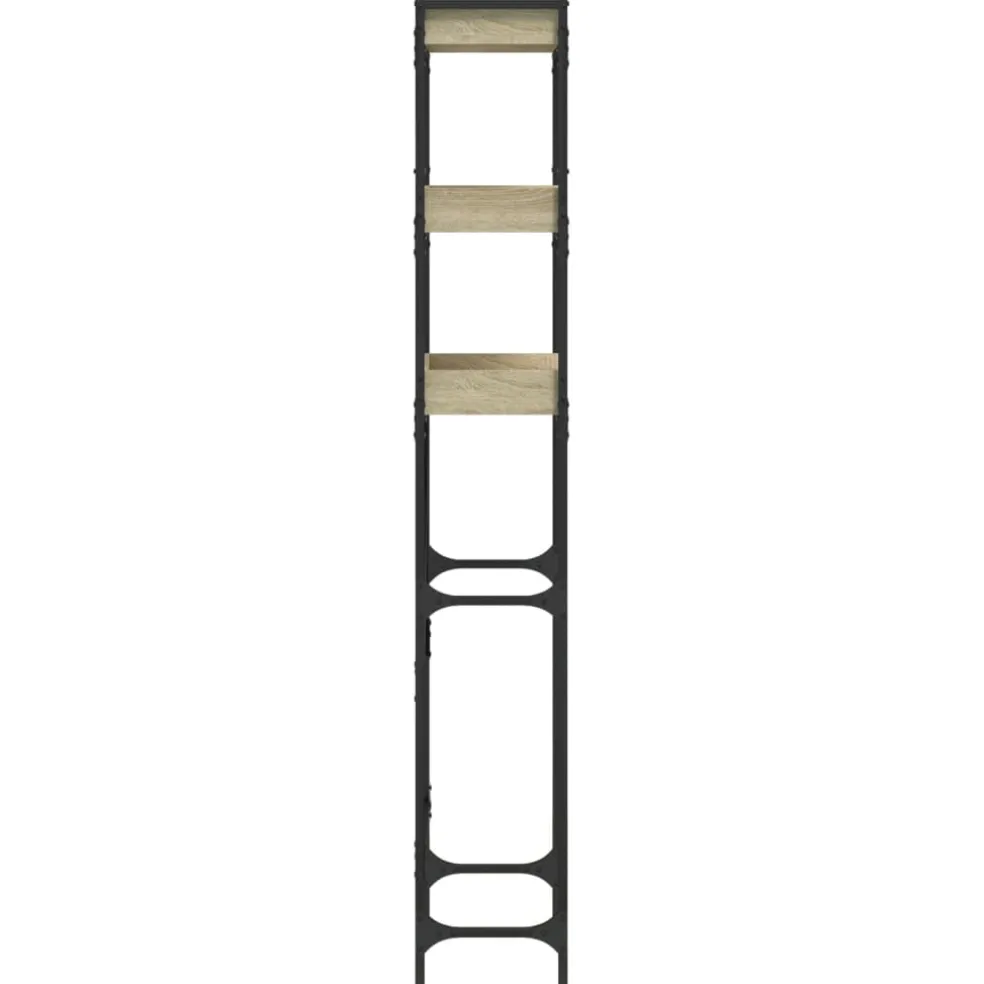 vidaXL Wasmachinekast 67x25x163 cm bewerkt hout sonoma eikenkleurig