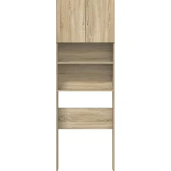 vidaXL Wasmachinekast 64x24x190 cm bewerkt hout en sonoma eikenkleurig