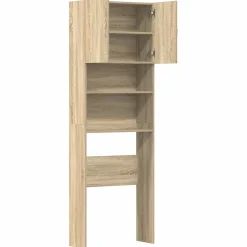 vidaXL Wasmachinekast 64x24x190 cm bewerkt hout en sonoma eikenkleurig