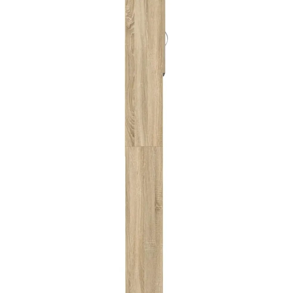 vidaXL Wasmachinekast 64x24x190 cm bewerkt hout en sonoma eikenkleurig