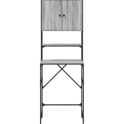 vidaXL Wasmachinekast 68x48,5x194 cm grijs sonoma eikenkleurig