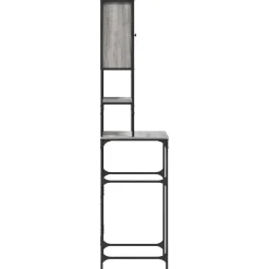 vidaXL Wasmachinekast 68x48,5x194 cm grijs sonoma eikenkleurig