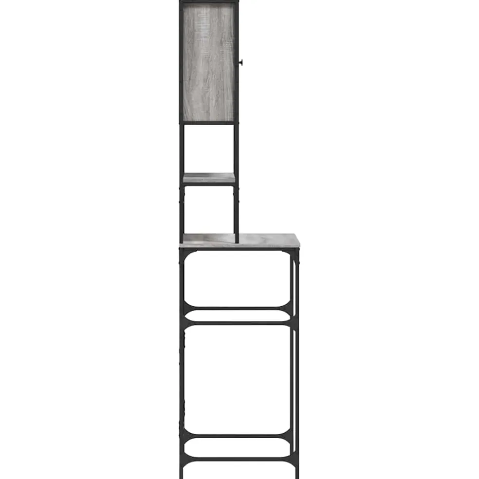 vidaXL Wasmachinekast 68x48,5x194 cm grijs sonoma eikenkleurig