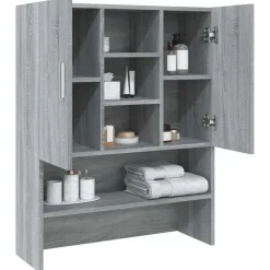 vidaXL Wasmachinekast 70,5x25,5x90 cm grijs sonoma eikenkleurig