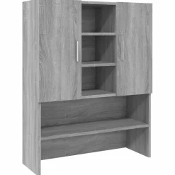 vidaXL Wasmachinekast 70,5x25,5x90 cm grijs sonoma eikenkleurig