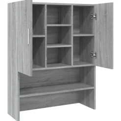 vidaXL Wasmachinekast 70,5x25,5x90 cm grijs sonoma eikenkleurig