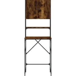 vidaXL Wasmachinekast 68x48,5x194 cm gerookt eikenkleurig