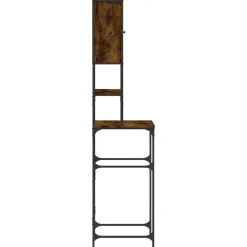 vidaXL Wasmachinekast 68x48,5x194 cm gerookt eikenkleurig