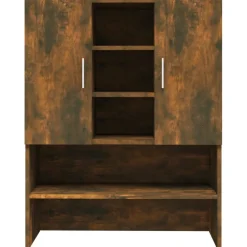 vidaXL Wasmachinekast 70,5x25,5x90 cm gerookt eikenkleurig
