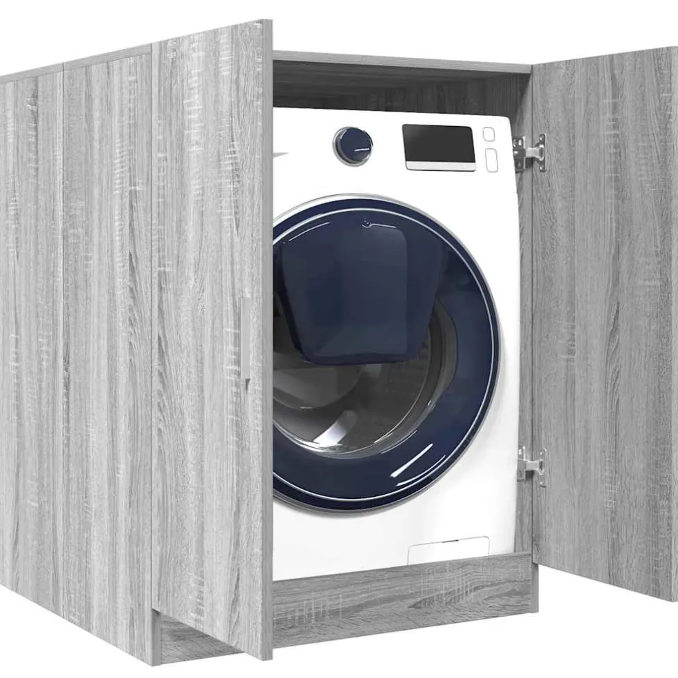 vidaXL Wasmachinekast 71x71,5x91,5 cm grijs sonoma eikenkleurig